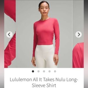 Lululemon All It Takes Nulu Long Sleeve